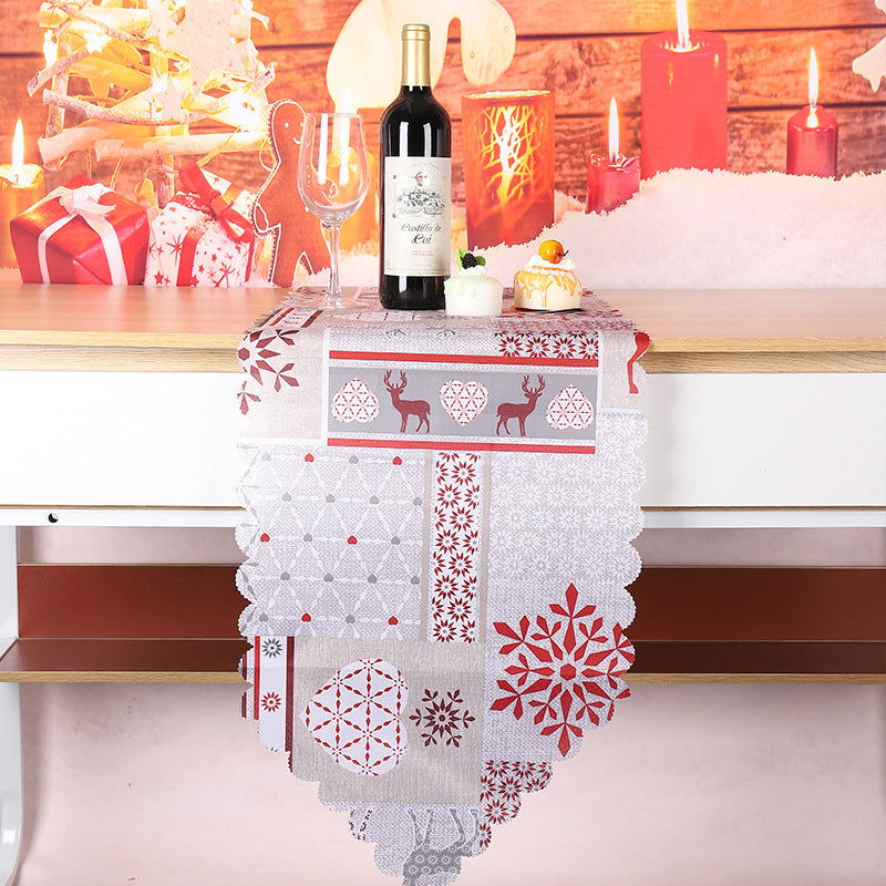 Printed Table Runner — gray style