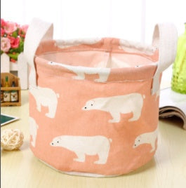 Canvas Storage Bins — pink print bin