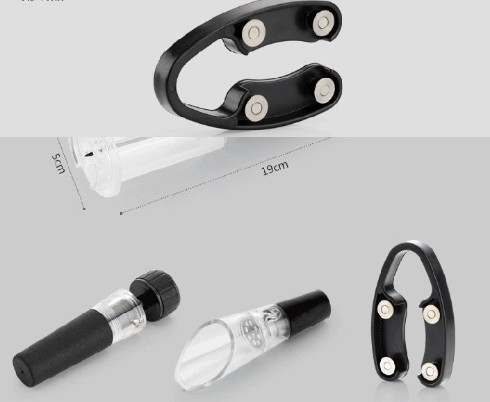 Wine opener, foil cutter and accessories laid out together