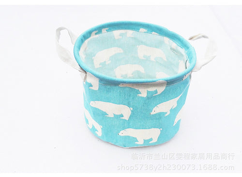 Canvas Storage Bins — blue print bin