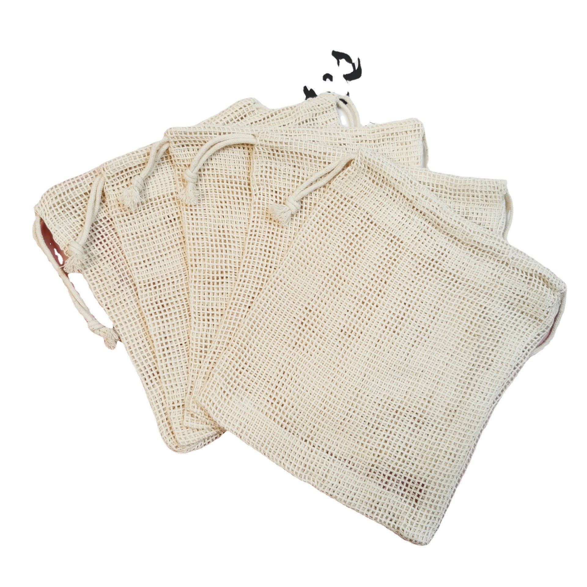 Reusable Produce Bags — fanned set of mesh bags