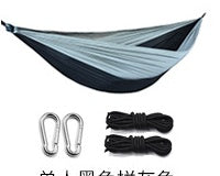 Camping Hammock — black grey colorway with straps