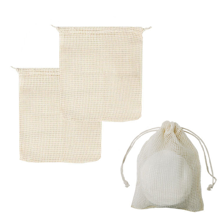 Reusable Produce Bags — two mesh bags with a small drawstring pouch