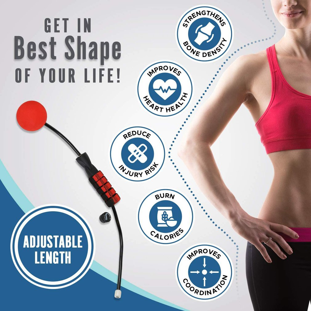 Feature overview of the adjustable cordless jump rope