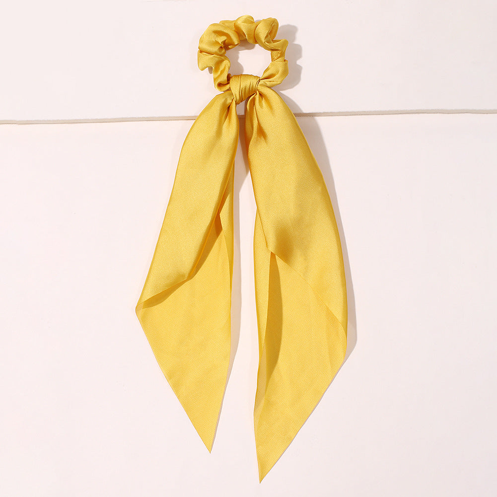 Satin Scrunchie Scarf — yellow