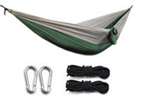 Camping Hammock — grey dark green colorway