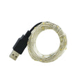 USB Copper Wire String Lights — coiled 5m copper wire lights with USB plug
