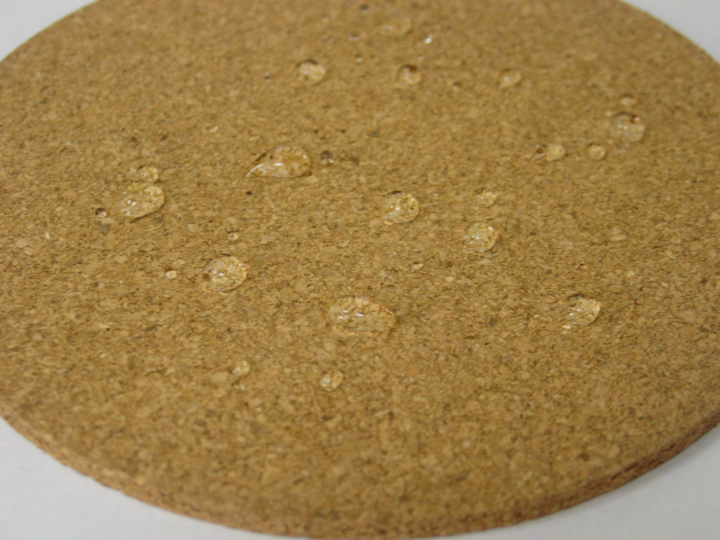 Cork Coasters, Set of 6 — natural cork texture close-up