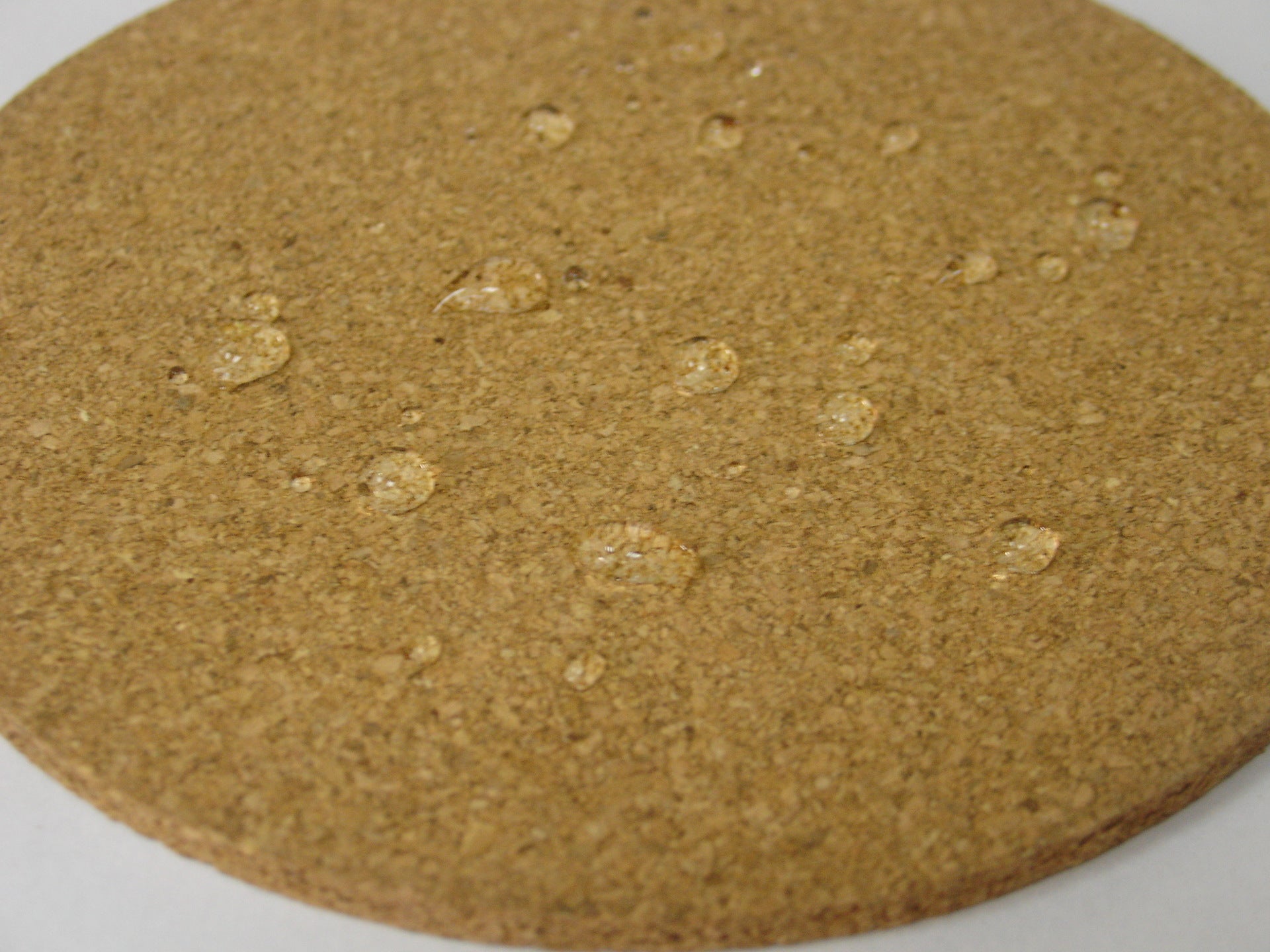 Cork Coasters, Set of 6 — natural cork texture close-up