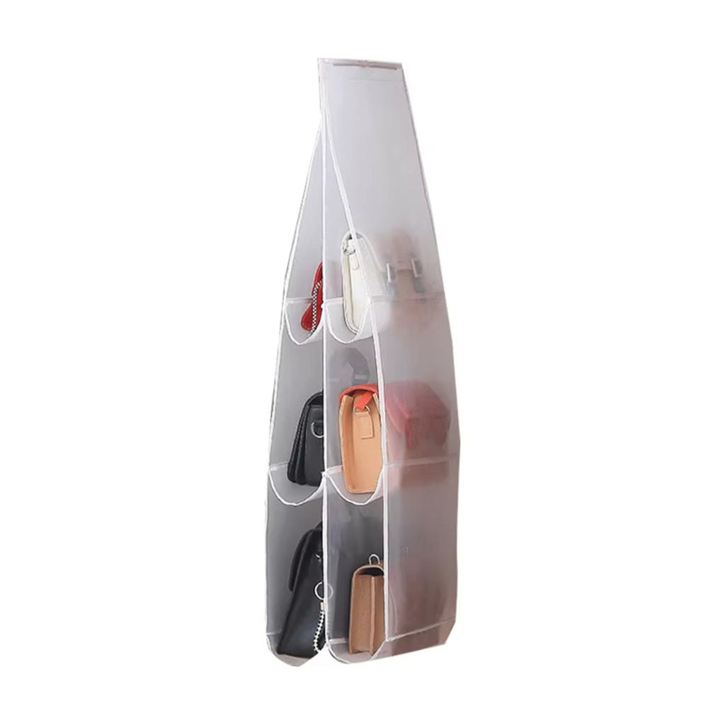 Hanging Closet Organizer — slim side profile when filled