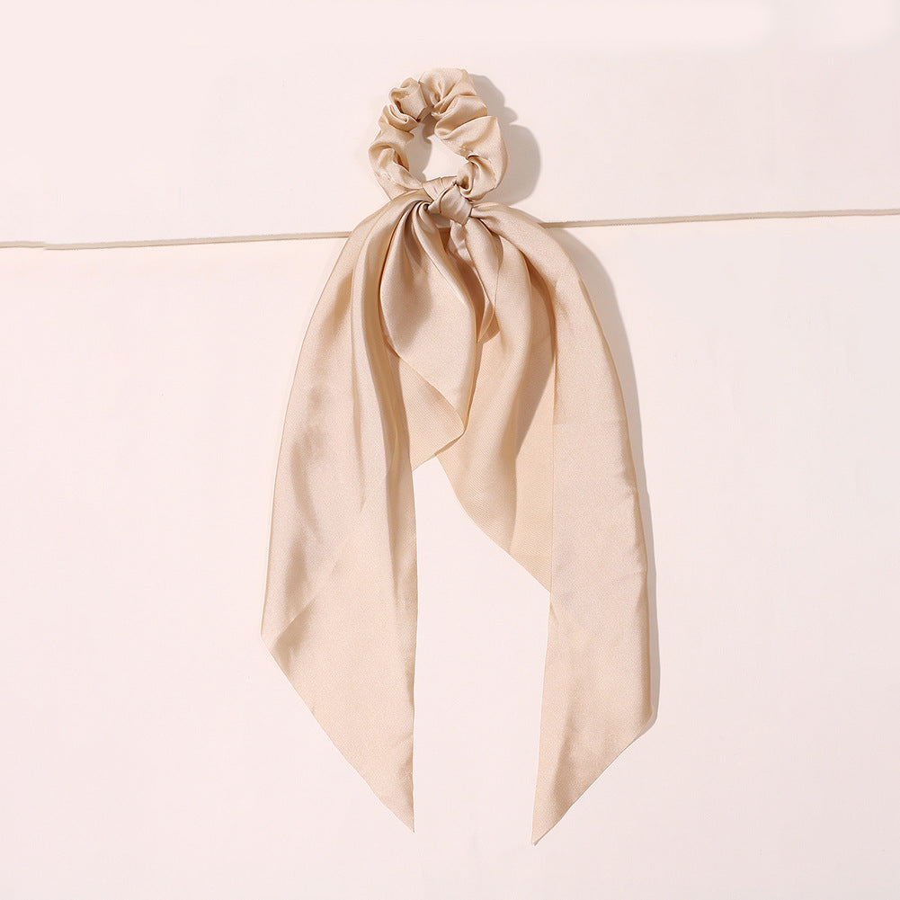 Satin Scrunchie Scarf — champagne