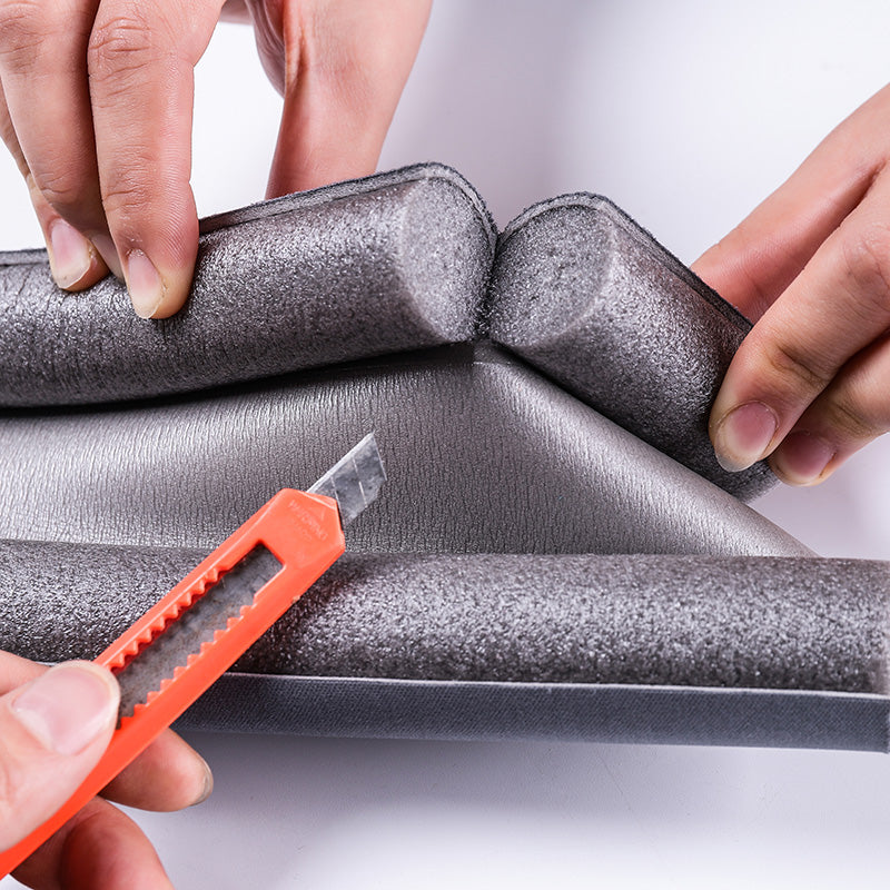 Door Draft Stopper — cutting foam to size