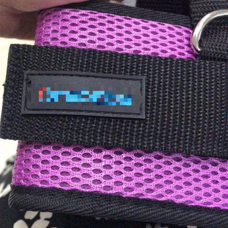 Ankle Resistance Strap — purple mesh padding close-up