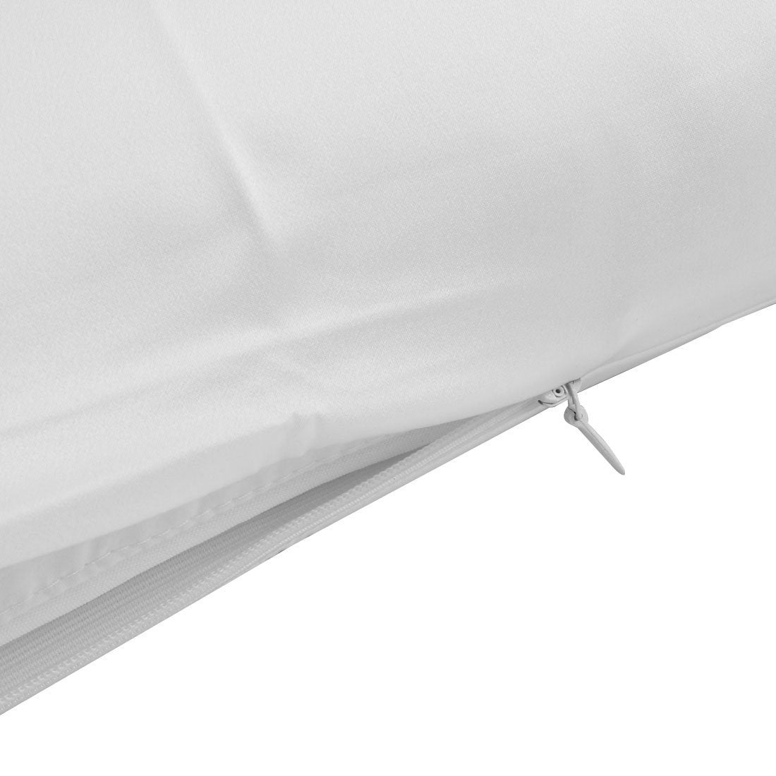 Satin Pillowcase — corner detail showing the zipper closure