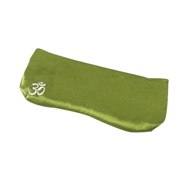 Weighted Silk Eye Pillow — green colorway