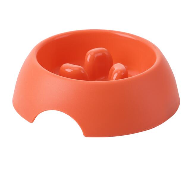Slow Feeder Dog Bowl — orange