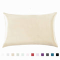 Satin Pillowcase — beige satin pillowcase with available color swatches