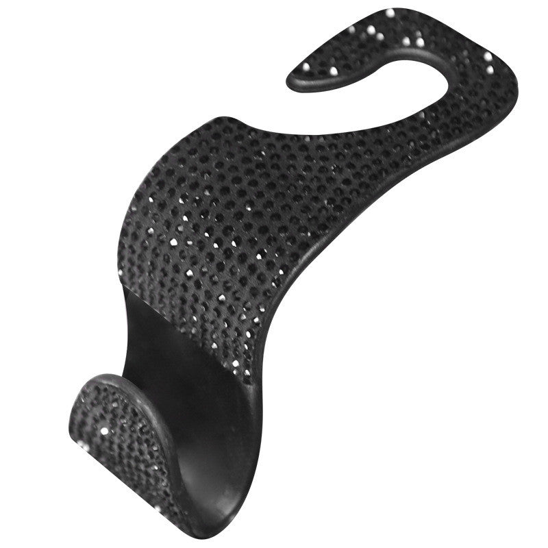 Car Headrest Hook — black rhinestone hook