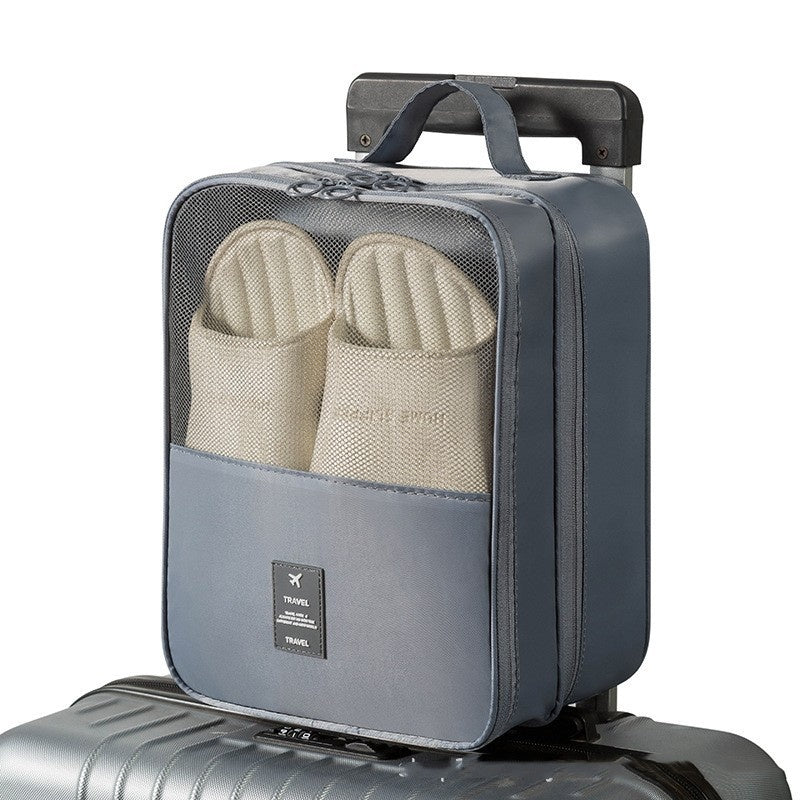 3 Layer Travel Shoe Bag — gray