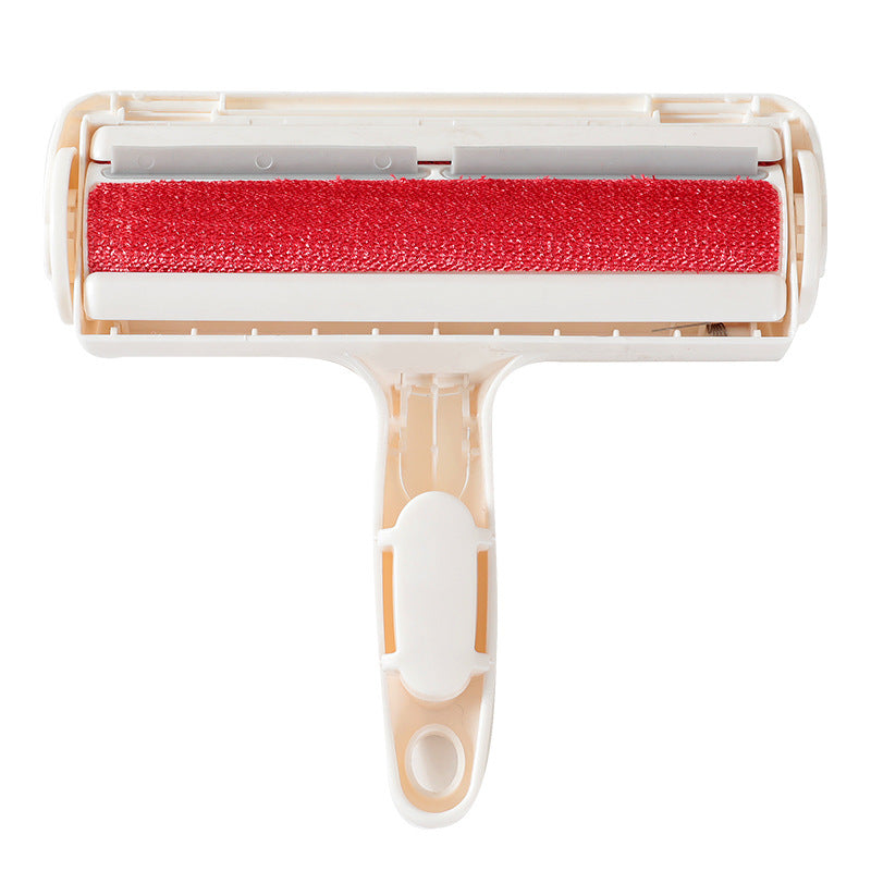 Pet Hair Remover Roller — angled view, white handle