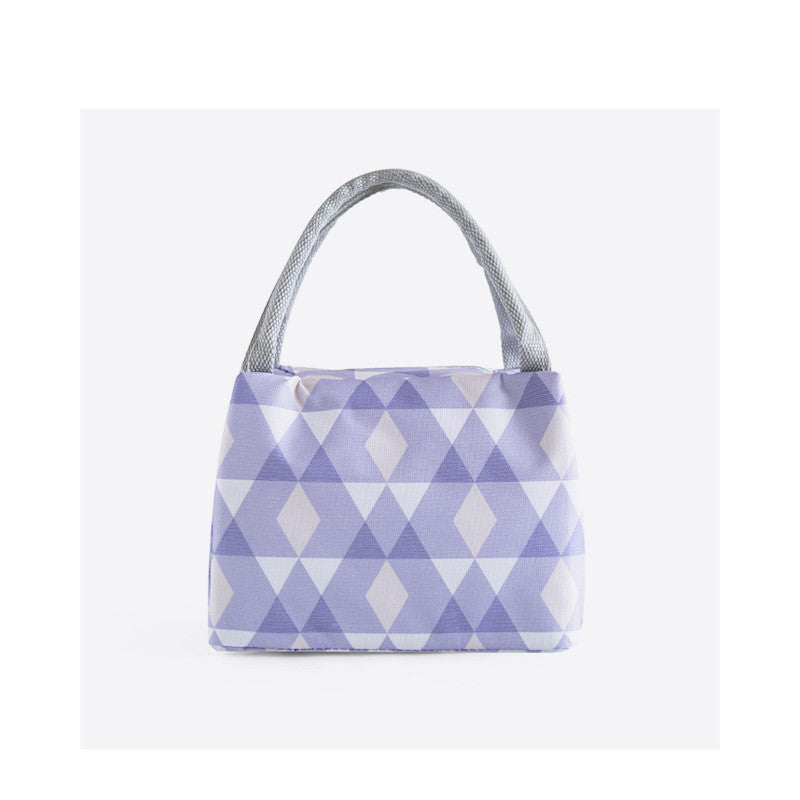 Insulated Lunch Bag — purple print