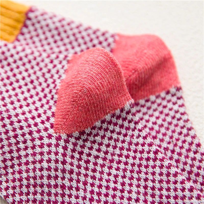 Wool Blend Winter Socks — close-up of the thick dotted knit texture
