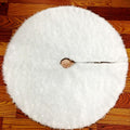 Plush Christmas Tree Skirt — skirt showing center opening and slit