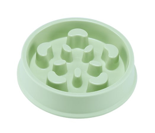 Green slow feeder bowl viewed from above