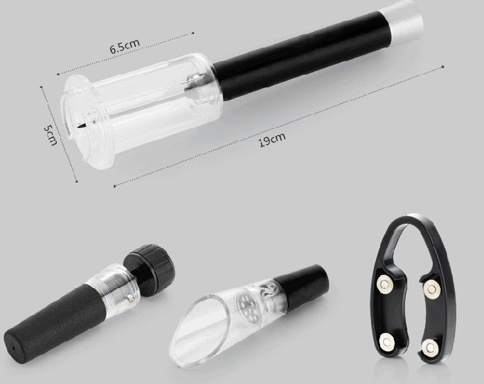 Wine opener dimensions shown in centimeters