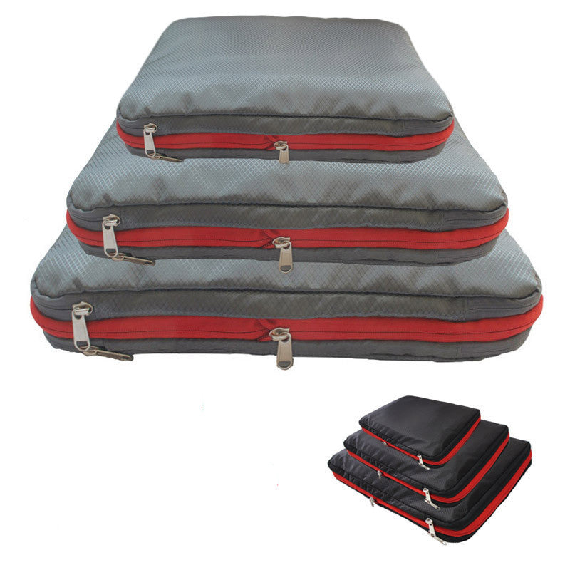 Compression Packing Bags — grey three-piece set