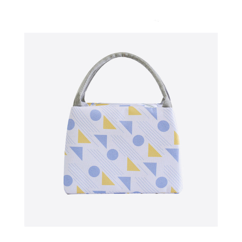Insulated Lunch Bag — blue yellow print
