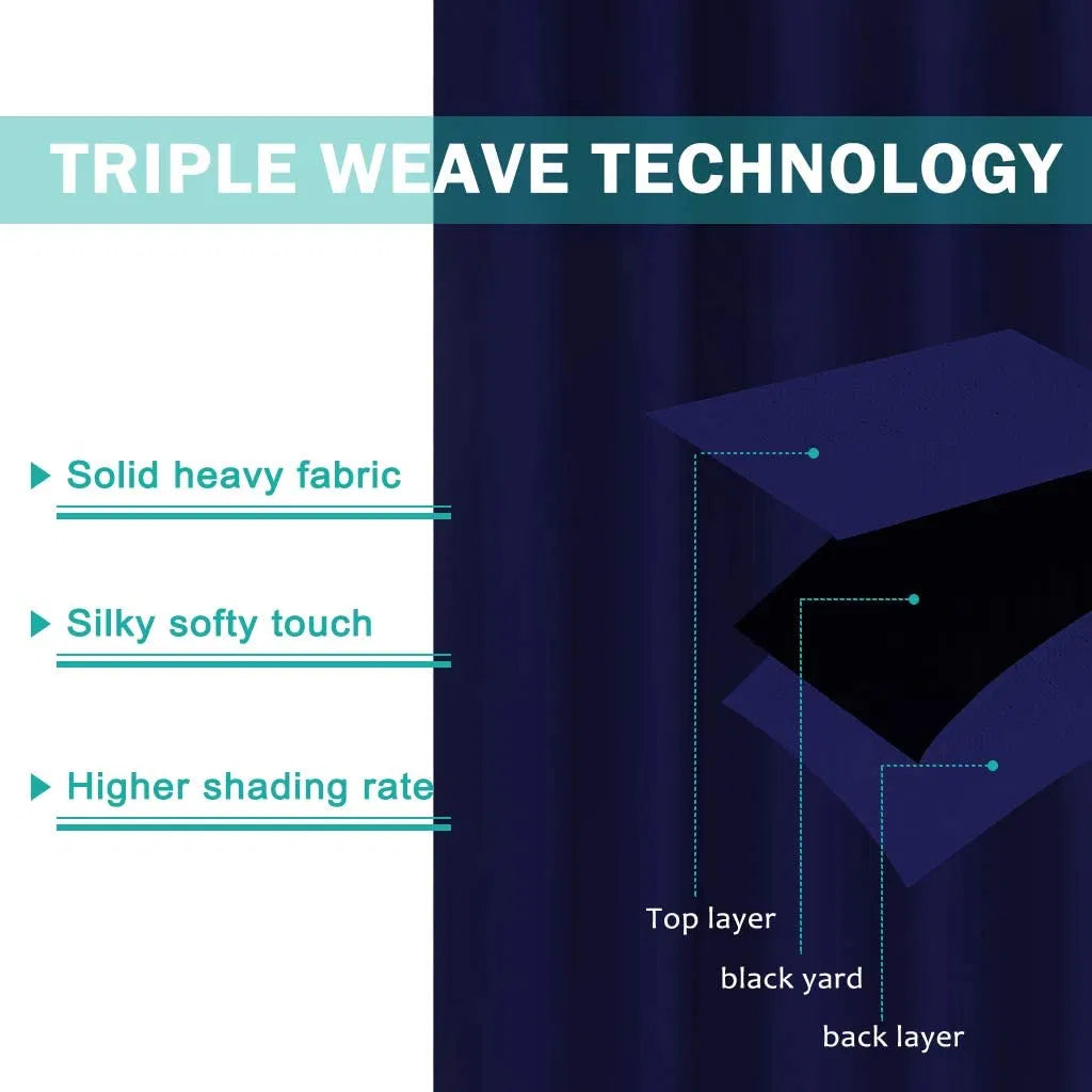 Triple weave heavy fabric with high shading rate