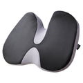 Memory Foam Seat Cushion — black U-shaped cushion side profile