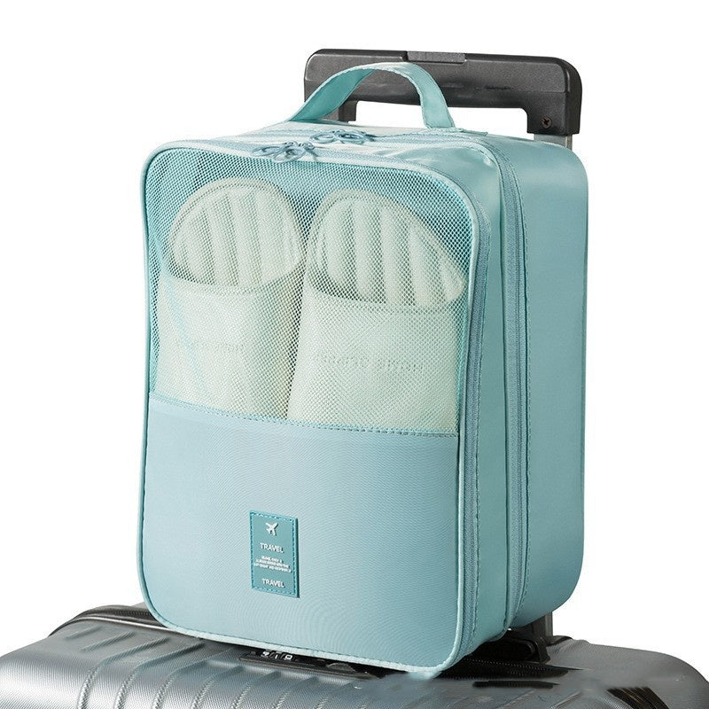 3 Layer Travel Shoe Bag — lake blue