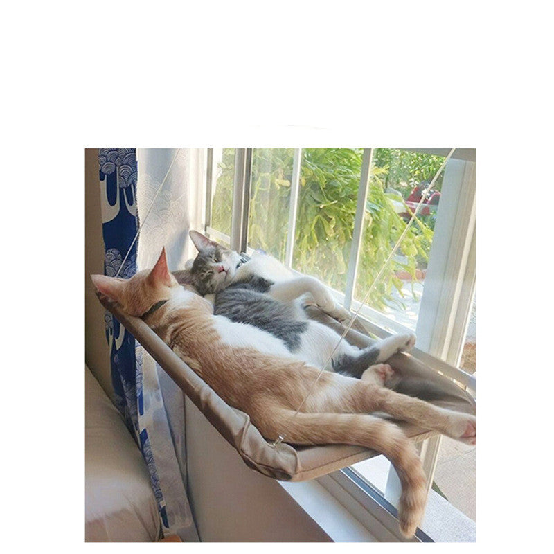 Cat Window Hammock Perch — cat lounging on window-mounted hammock