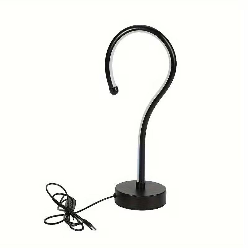 Curve LED lamp unlit showing matte black base
