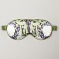 Contoured Sleep Mask — green floral print, Grass Green style