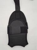 Adjustable Yoga Stretch Strap — black strap foot cradle detail