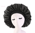 Satin sleep bonnet in black