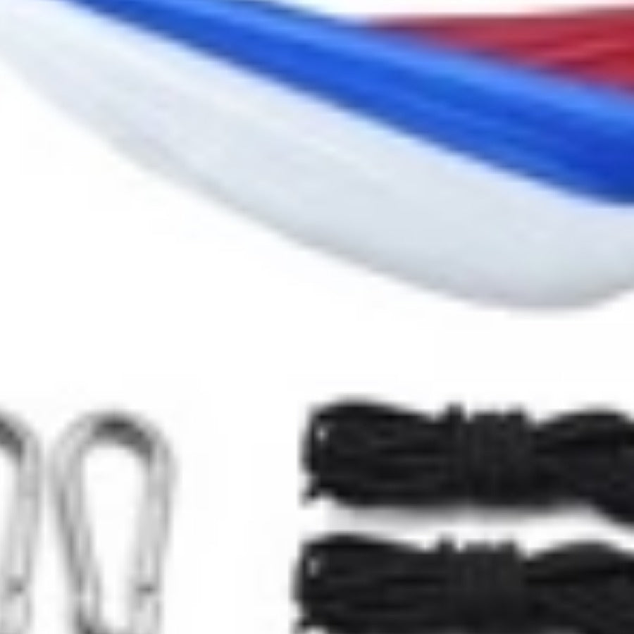 Camping Hammock — carabiner and strap hardware detail