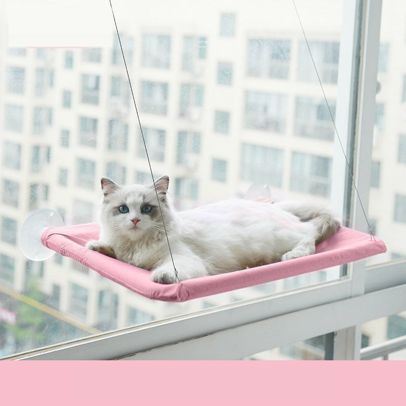 Cat window hammock in pink