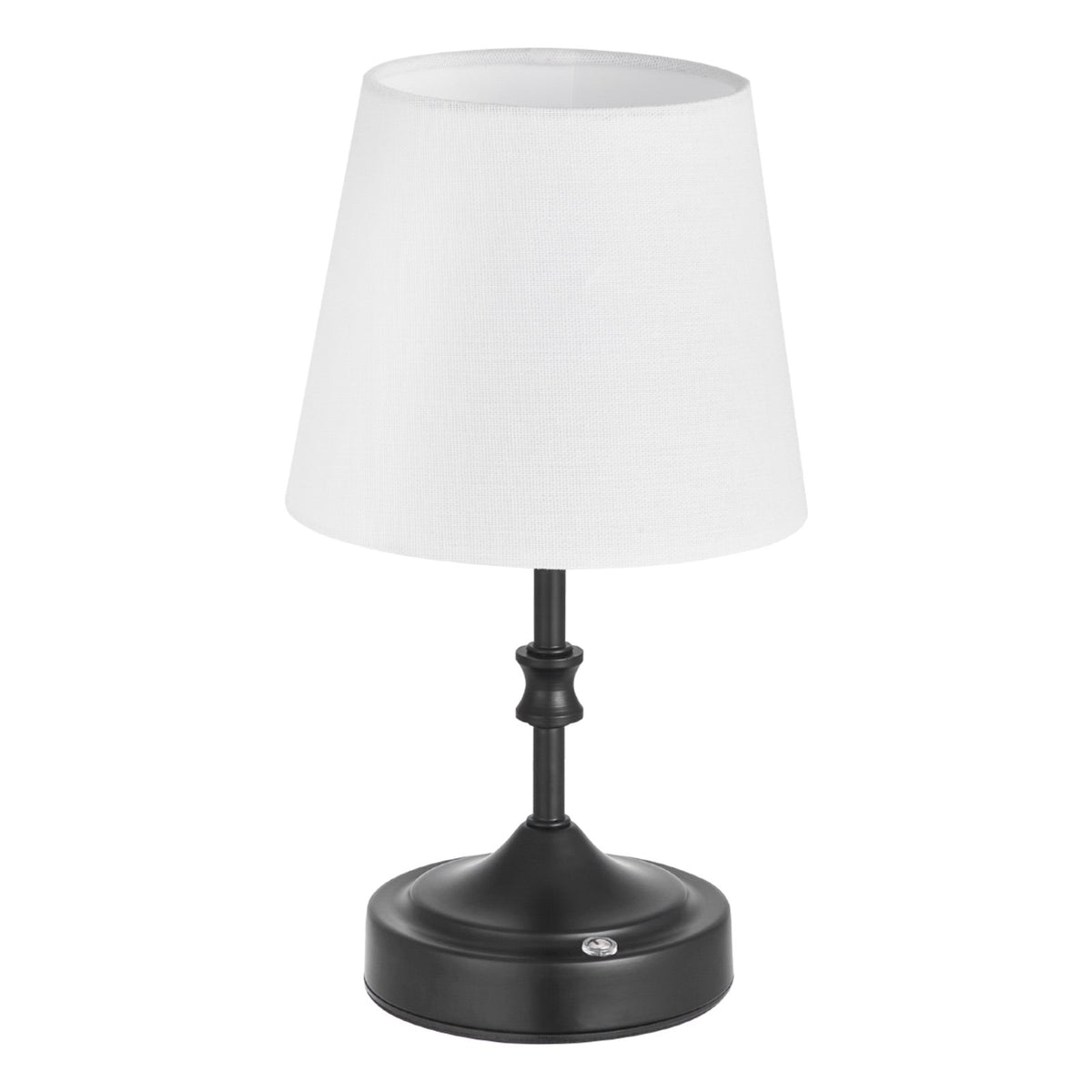 Bow Table Lamp – Dimmable Cordless Nightstand Lamp With Fabric Shade, Metal Rechargeable Base For Bedroom, Living Room & Dining (Gold)