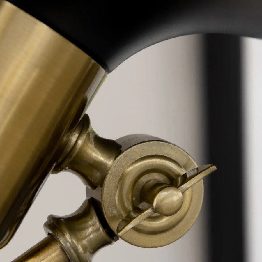 Balance-Arm Floor Lamp brass joint detail