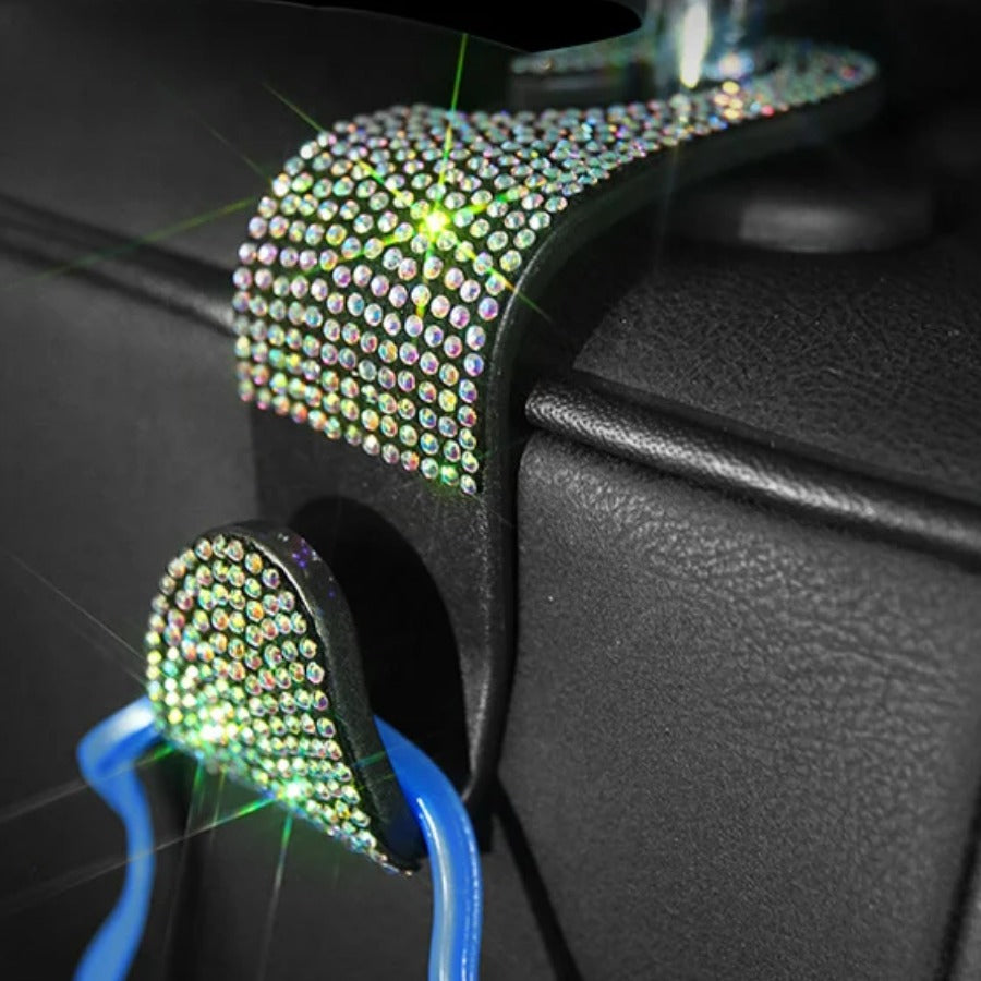 Car Headrest Hook mounted on a seat