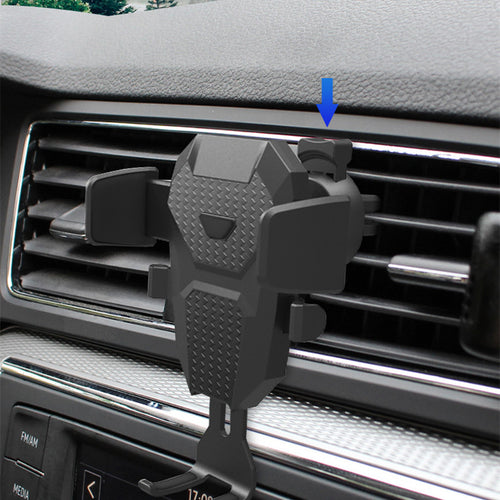 Car Vent Phone Mount — mount clipped to a car air vent