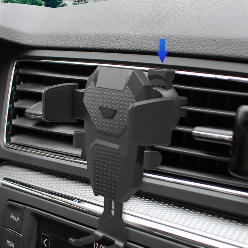Car Vent Phone Mount — mount clipped to a car air vent