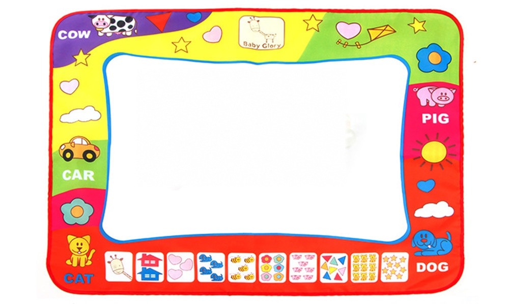 Water doodle mat top view