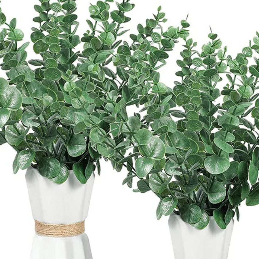 Artificial Eucalyptus Stems — close view of the leaves