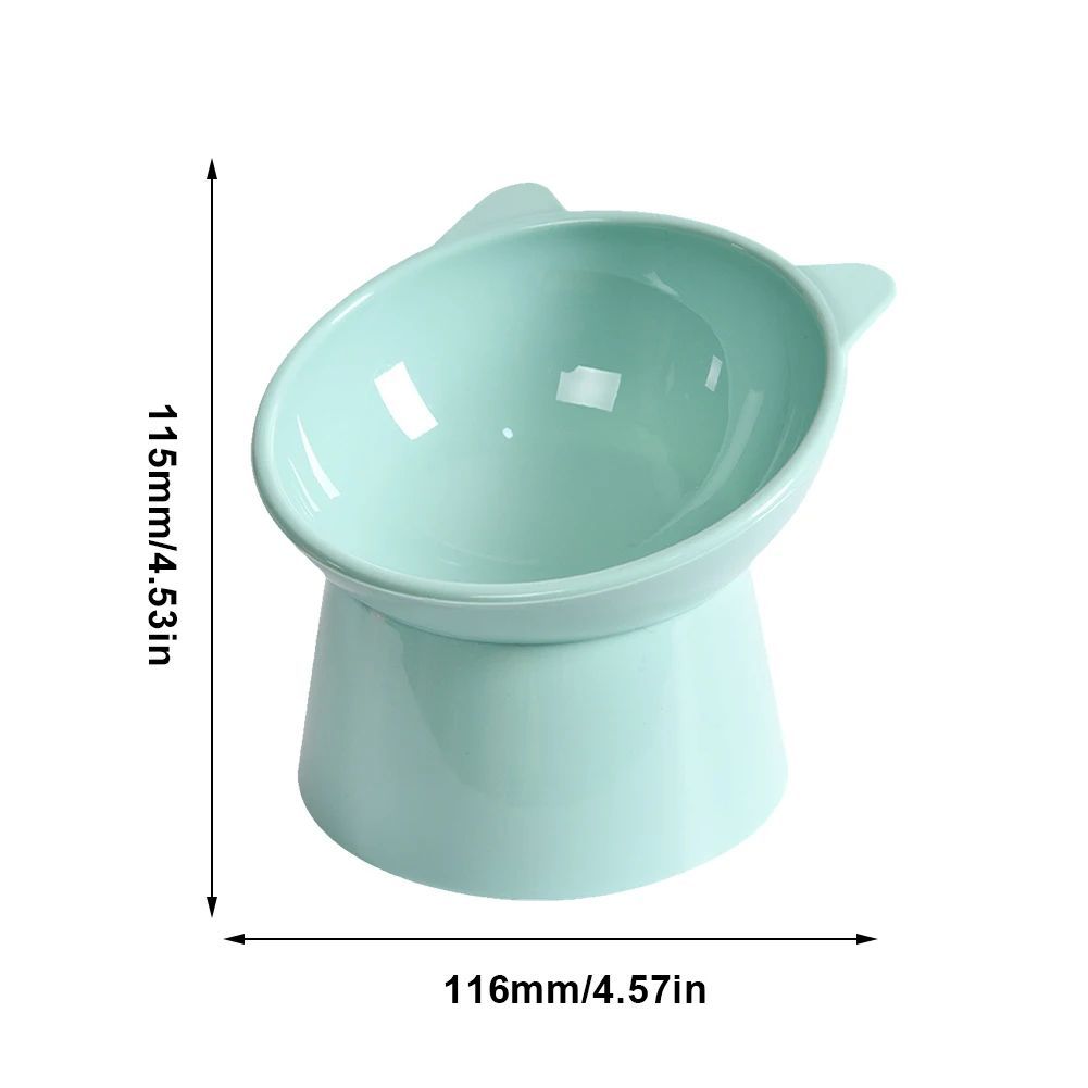 Tilted Cat Food Bowl — dimensions 116 mm wide, 115 mm tall