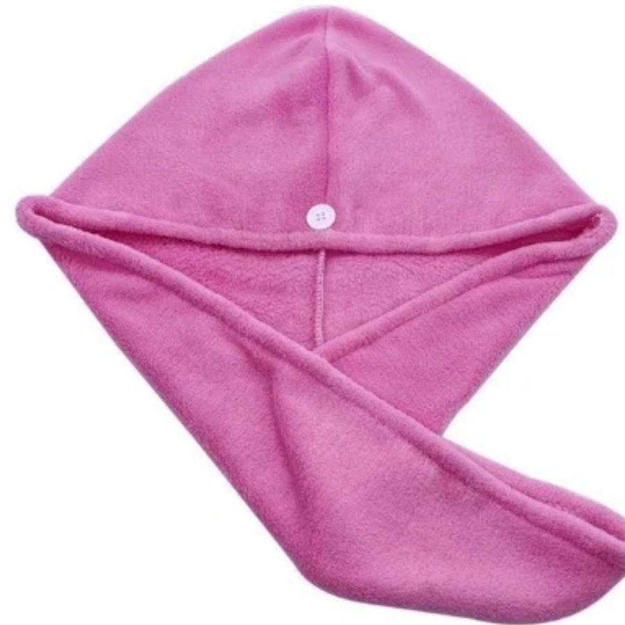 Microfiber Hair Towel Wrap — wrap shape laid flat